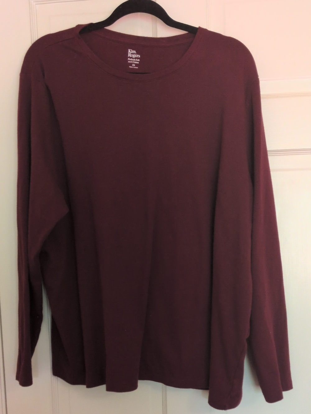 Kim Rogers Long-Sleeve Crewneck Shirt - Wine